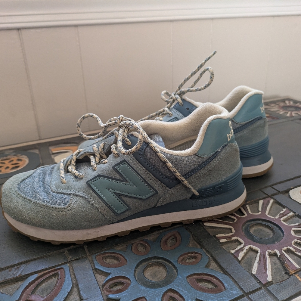 New Balance Blue Suede Sneakers